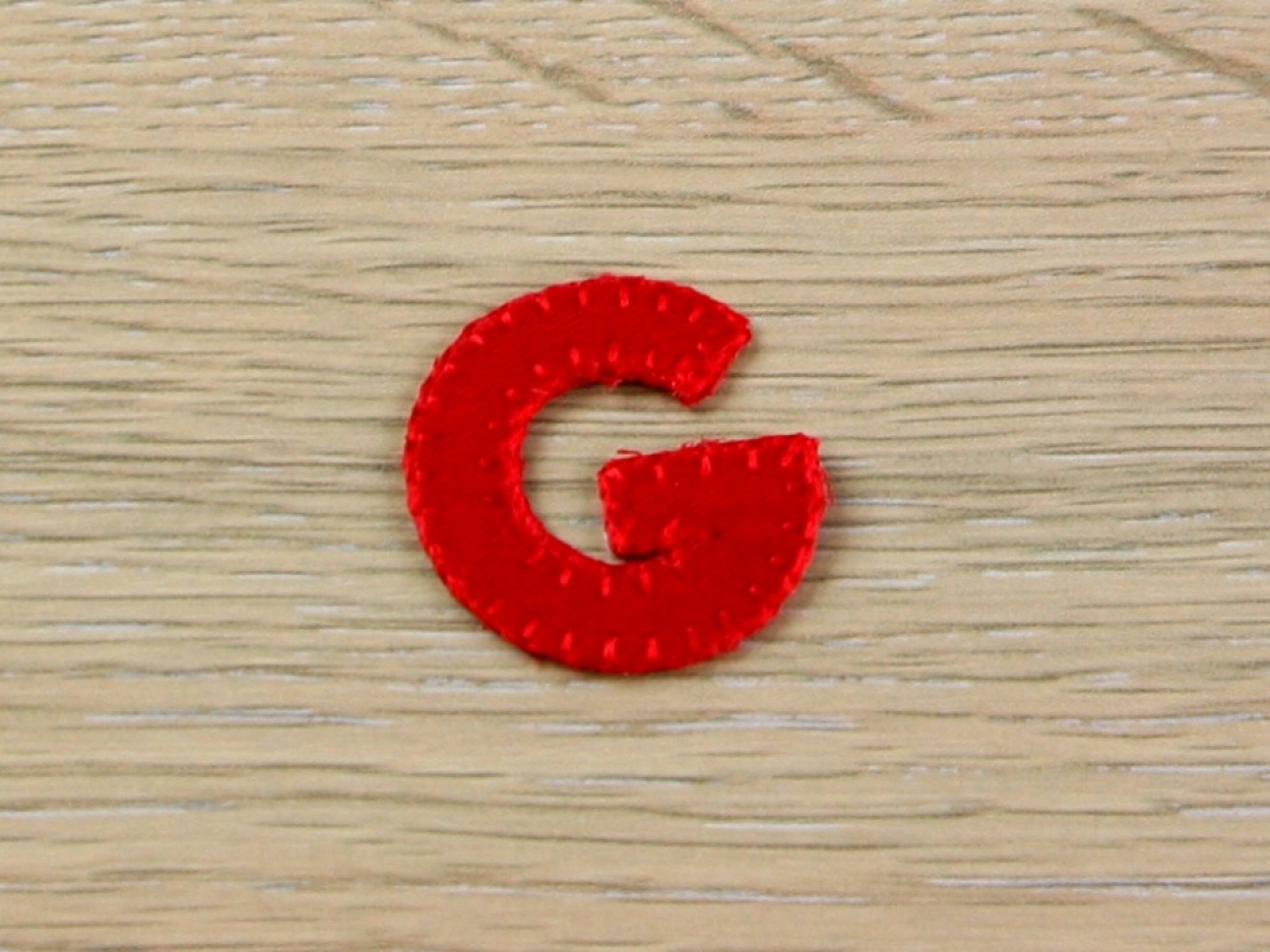 Alphabet Patch Motif Red Letter G