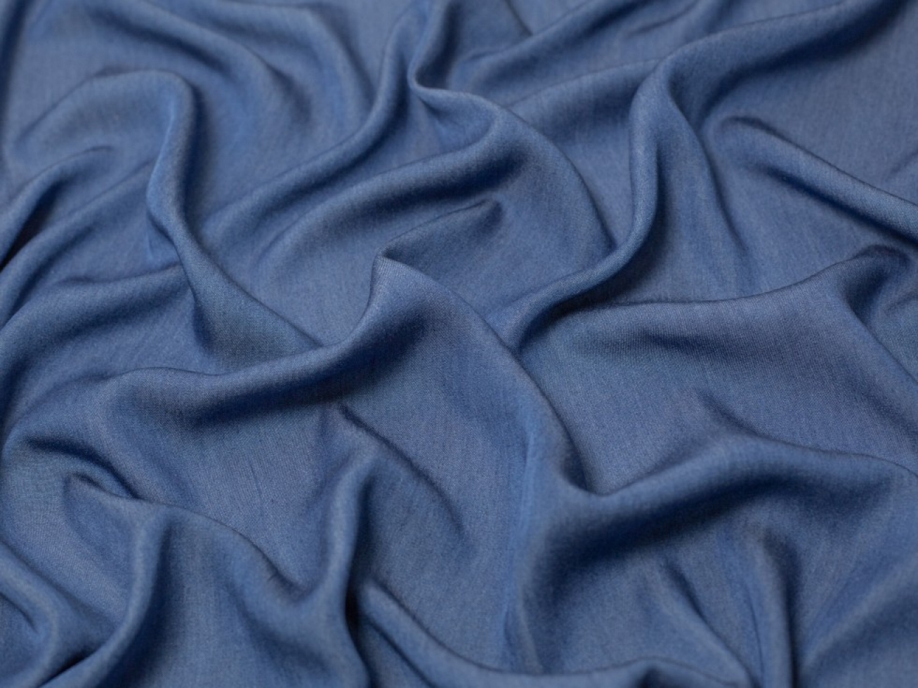 Lyocell Soft Chambray Fabric Dark Blue
