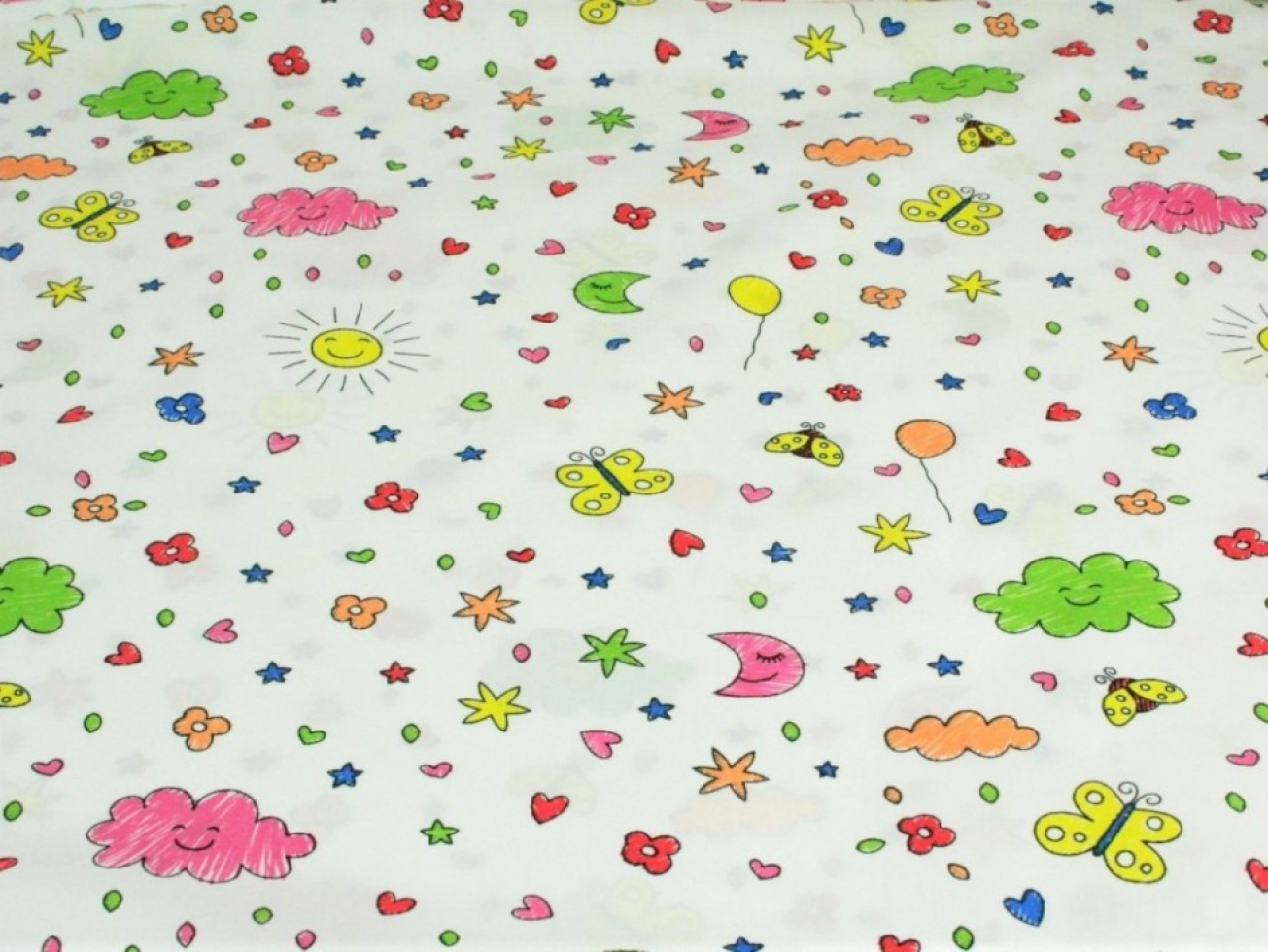 100% Cotton Poplin Fabric Multicoloured