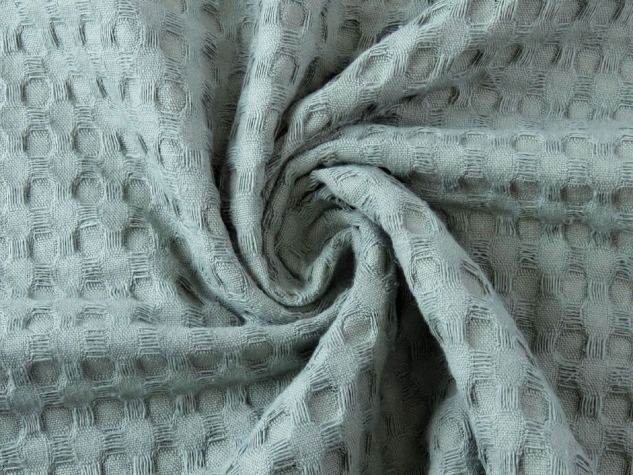 Big Cotton Waffle Fabric Dark Old Green
