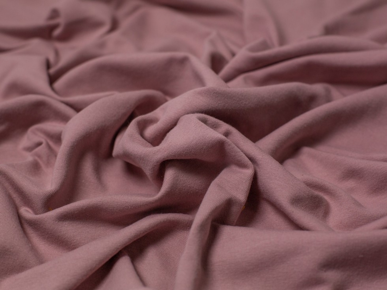 Cotton Fleece Back Sweatshirt Stretch Knit Fabric Dusky Pink