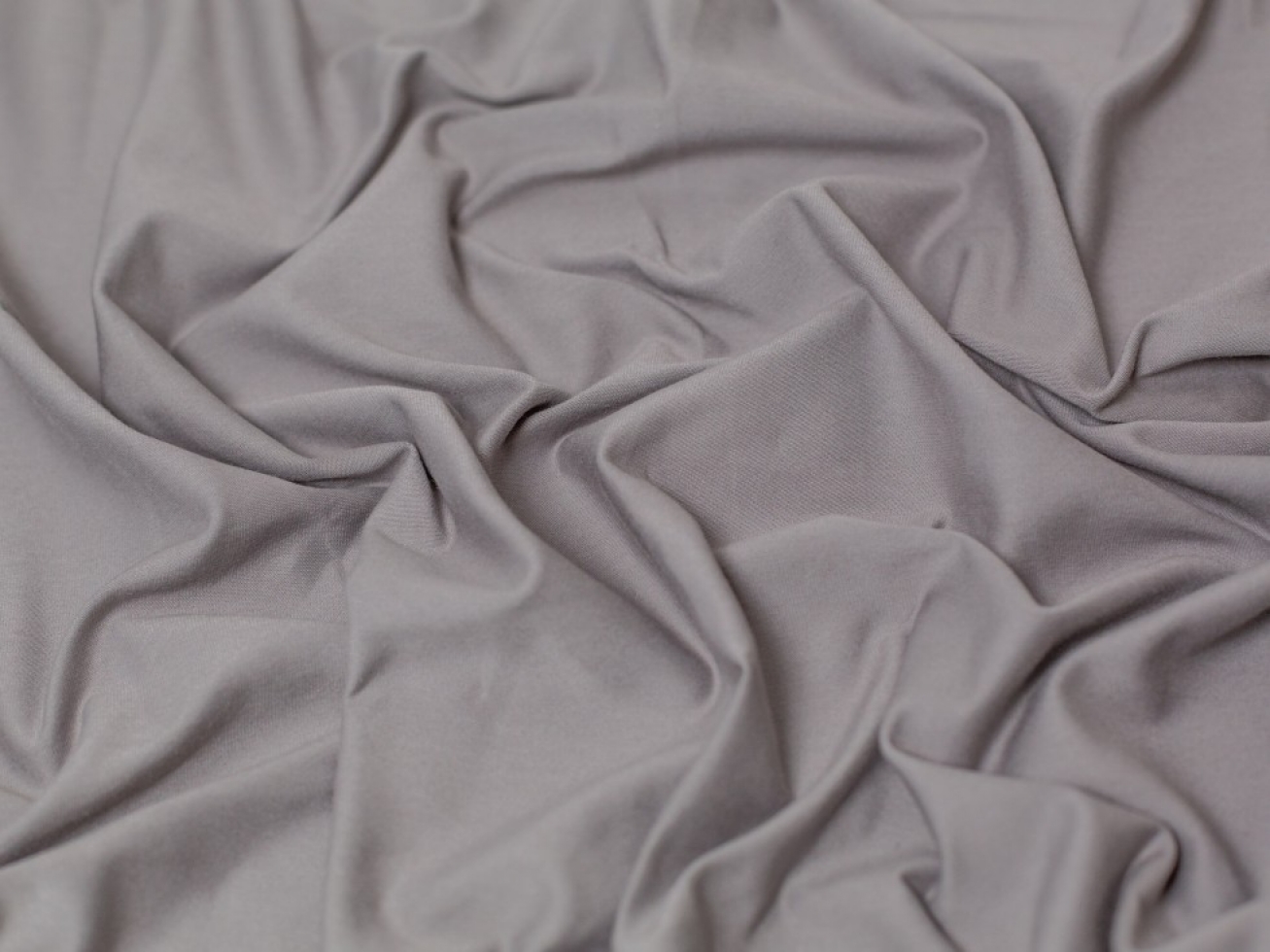 Minerva Core Range Cotton Lycra Jersey Stretch Knit Fabric Fossil Grey