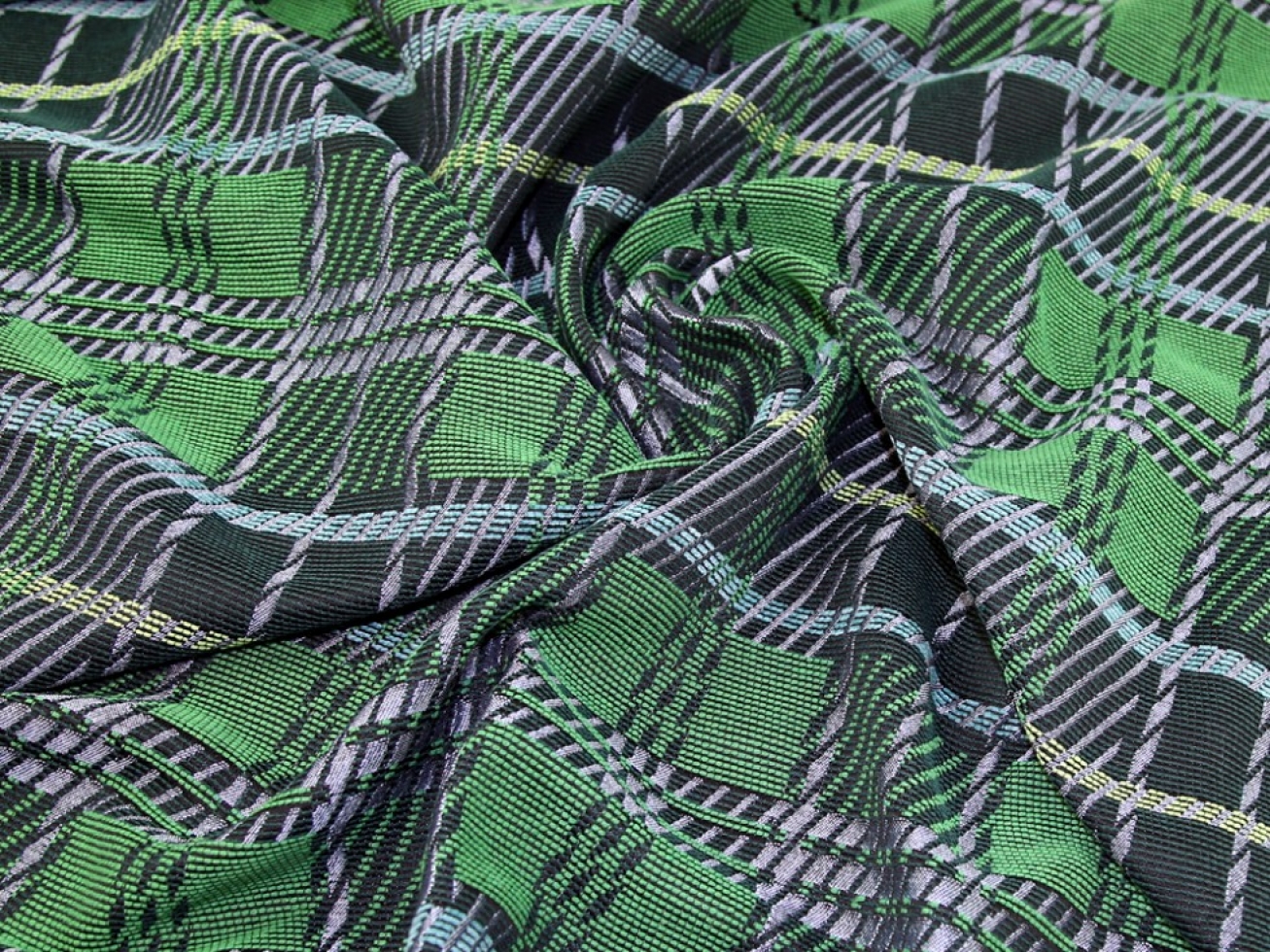 Tweed Coating Fabric Emerald Green