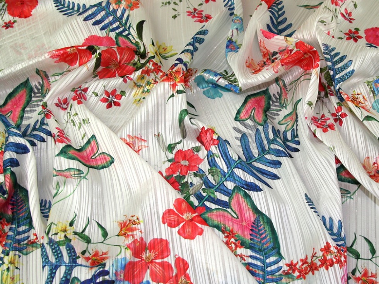 Polyester Satin Fabric Multicoloured