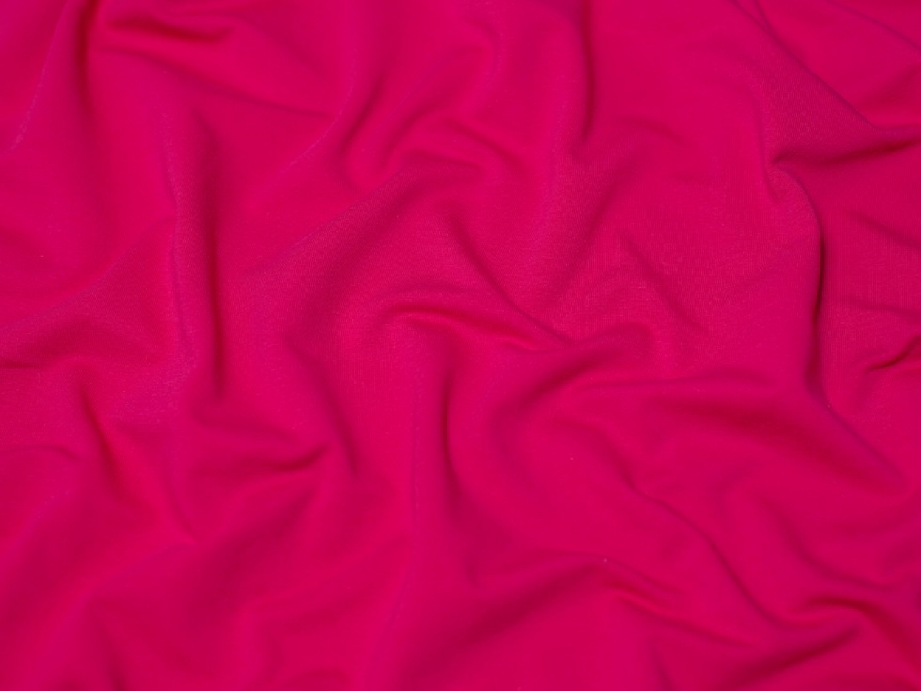 Minerva Core Range Cotton Fleece Back Sweatshirt Stretch Knit Fabric Hot Pink