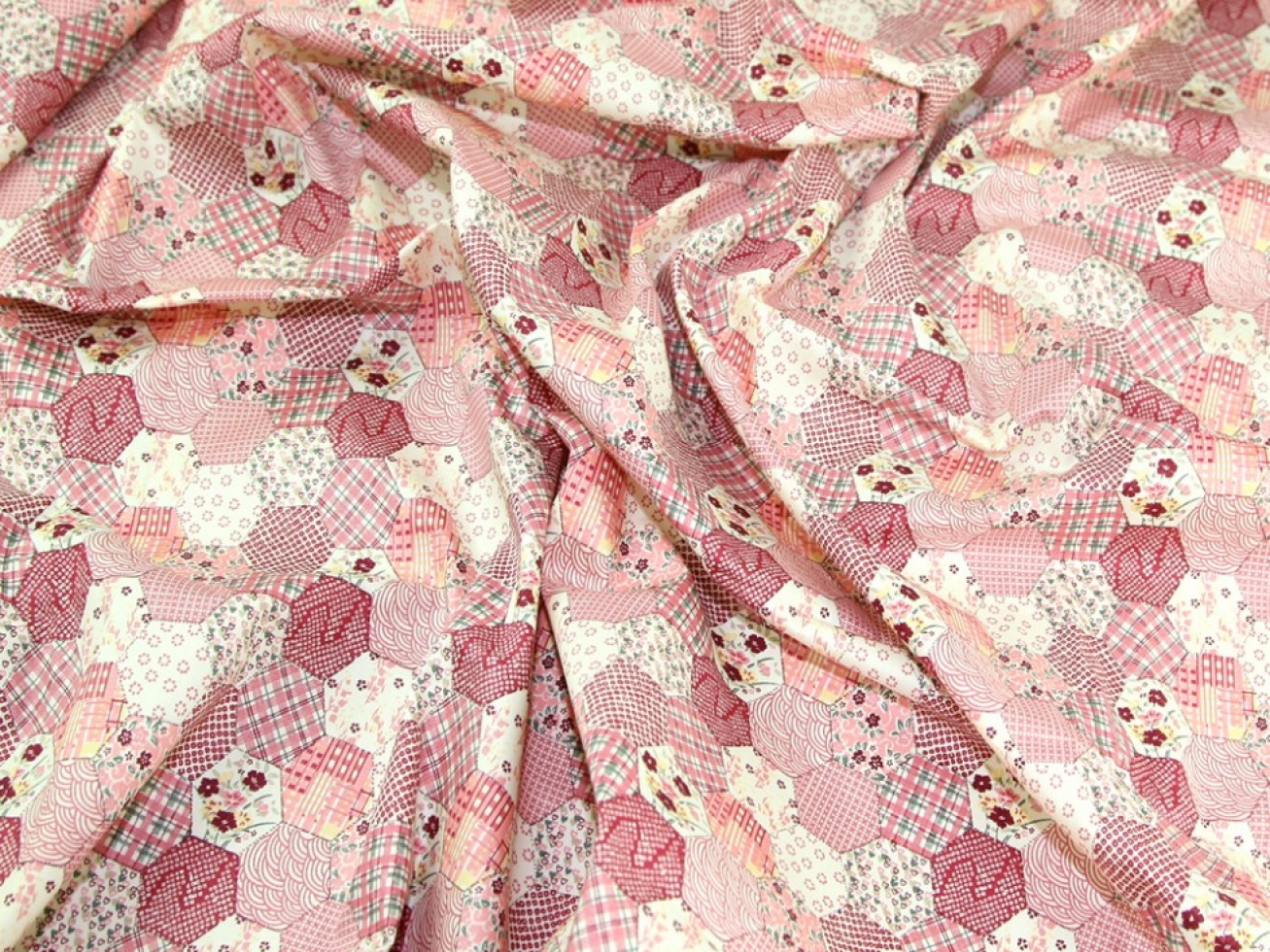 100% Cotton Poplin Fabric Pink