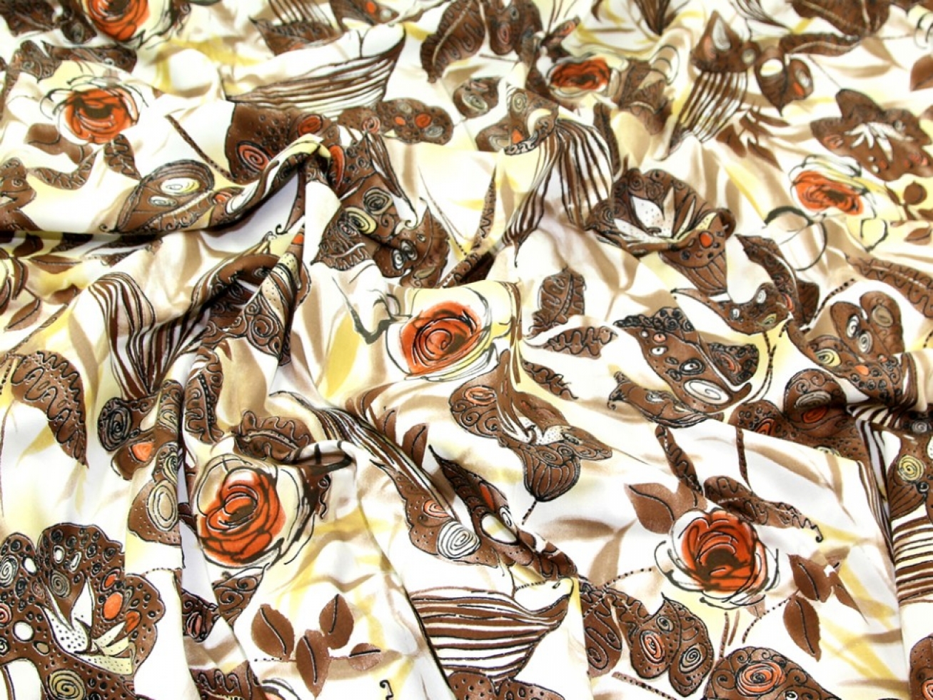 100% Cotton Fabric Brown