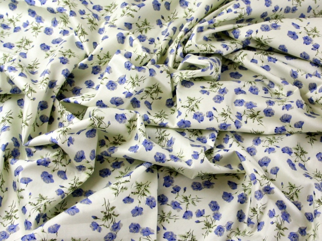 100% Cotton Poplin Fabric Blue