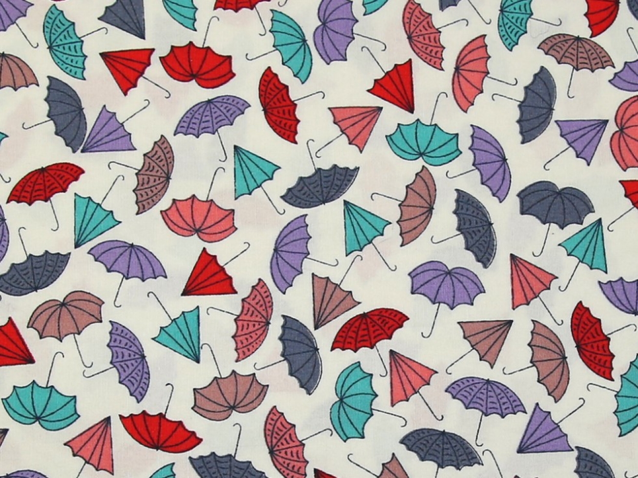 100% Cotton Poplin Fabric Turquoise Multi