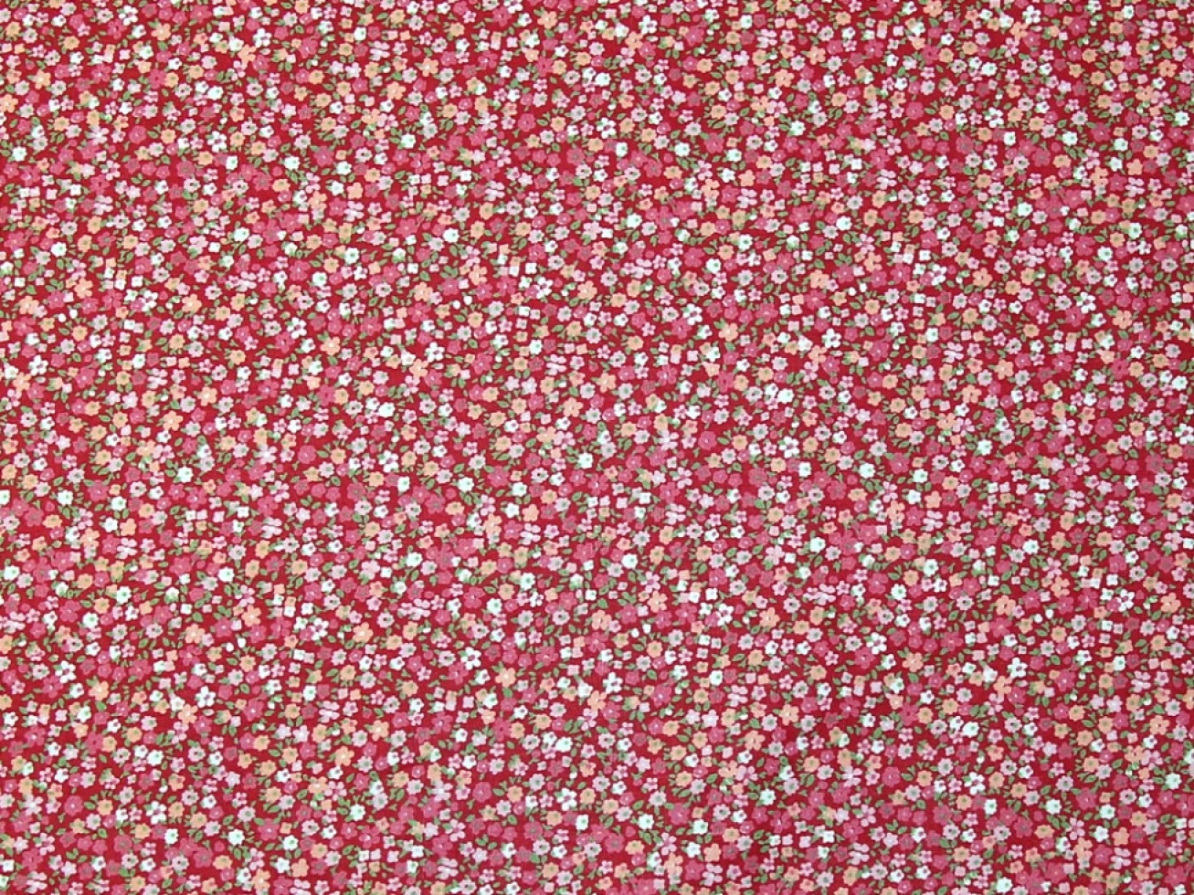 100% Cotton Poplin Fabric Red