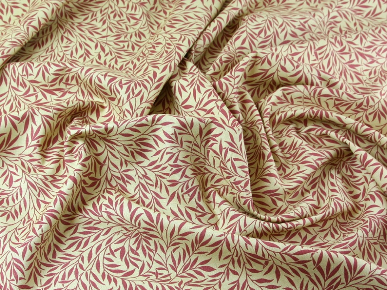 Cotton Canvas Fabric Soft Red