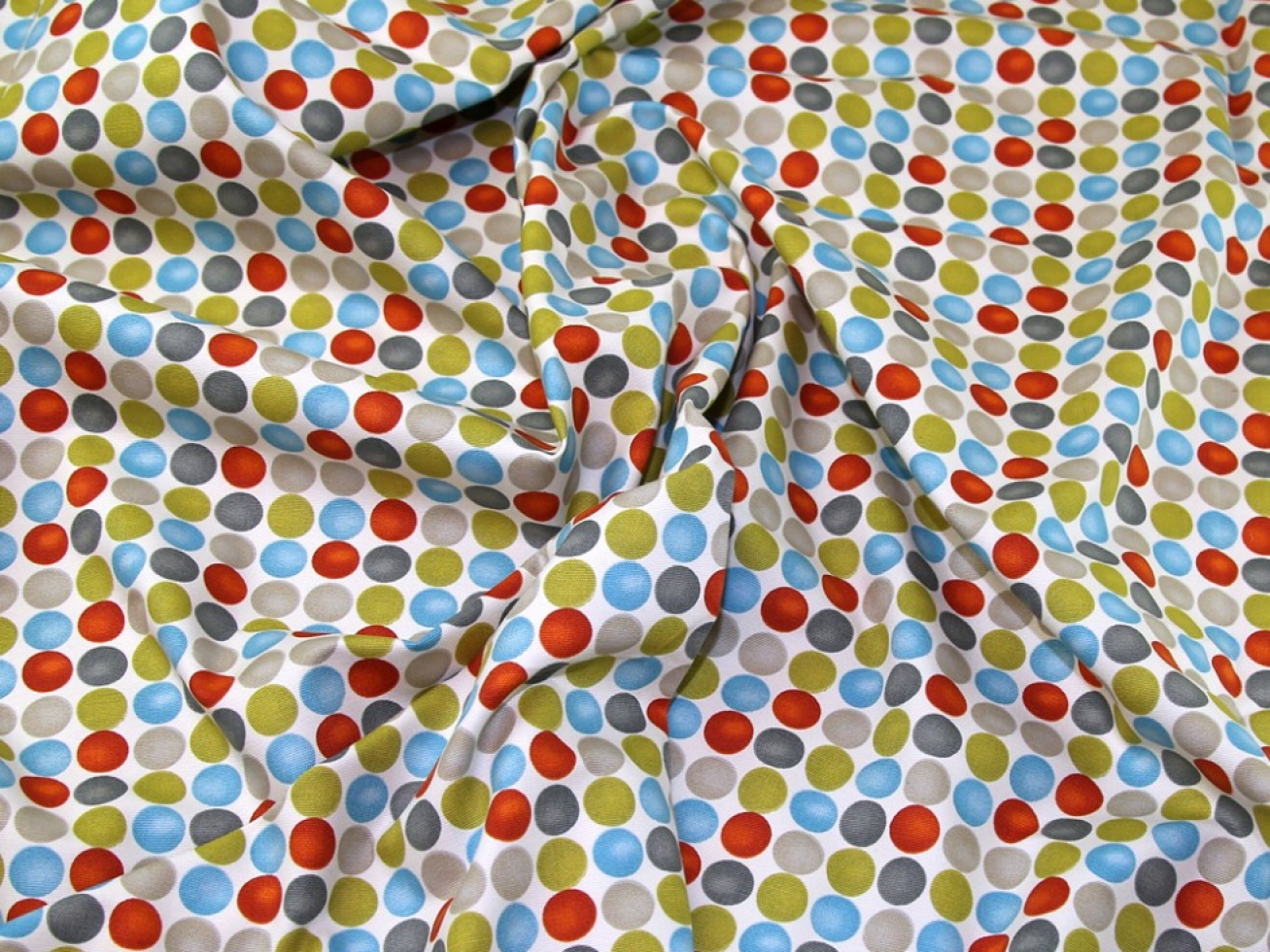 Cotton Canvas Fabric Orange Multi