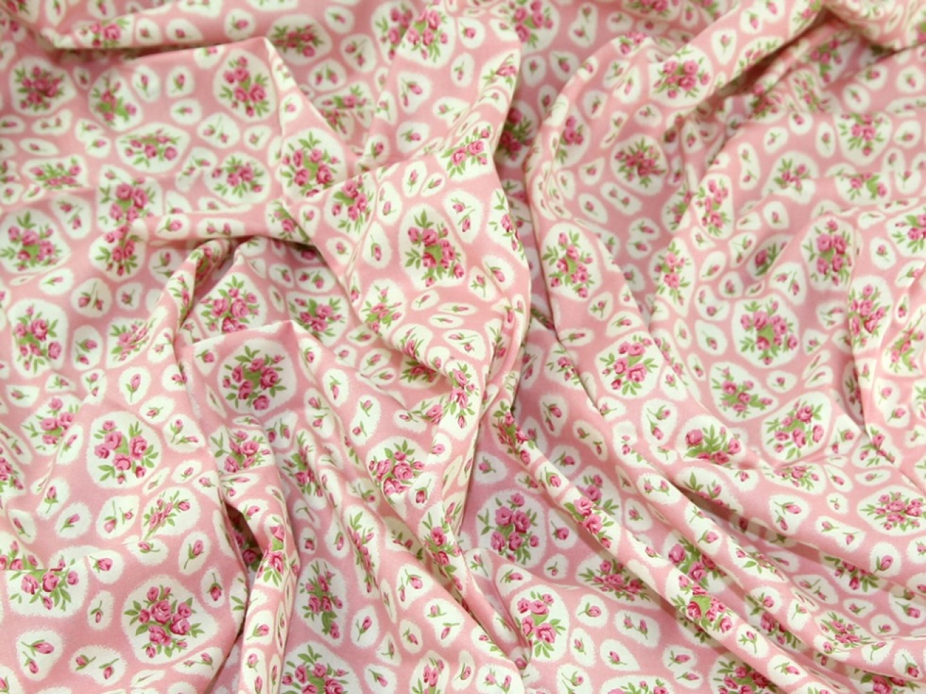 Cotton Lawn Fabric Soft Pink