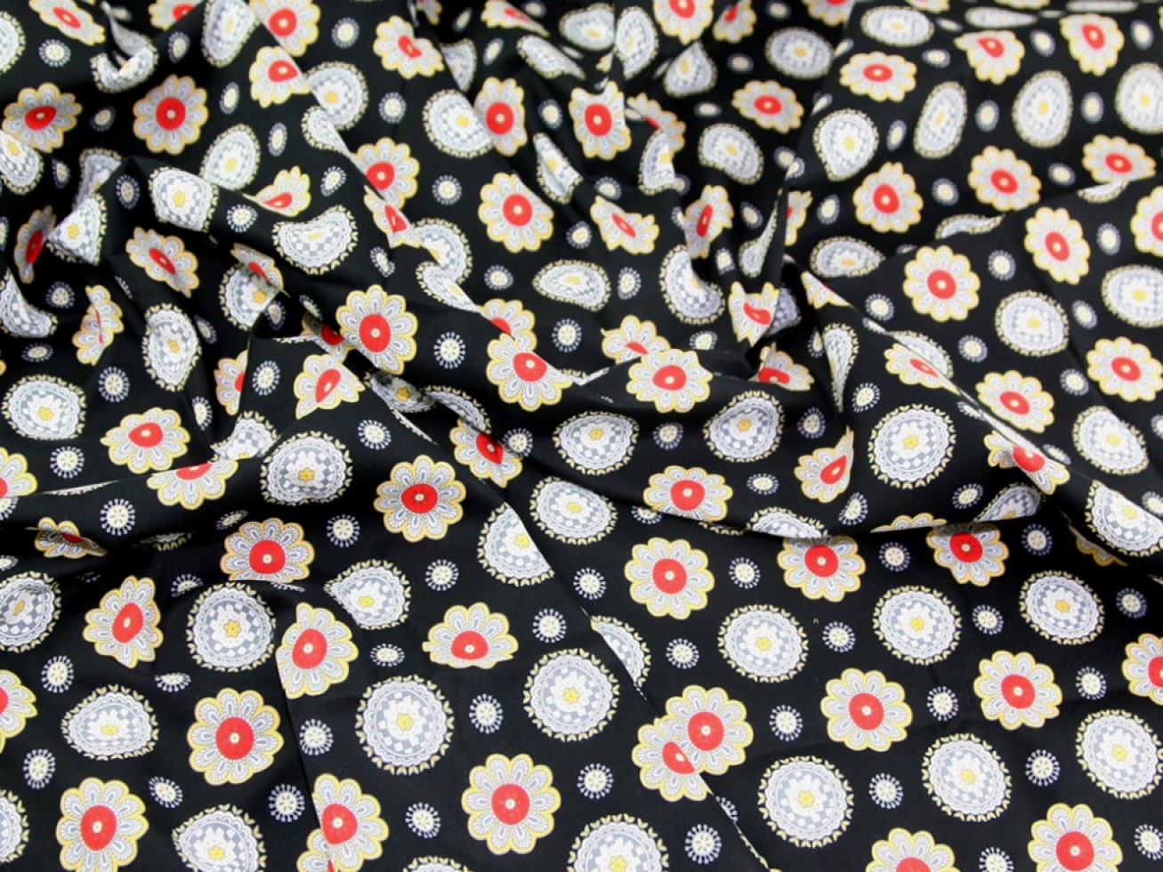Cotton Lawn Fabric Black