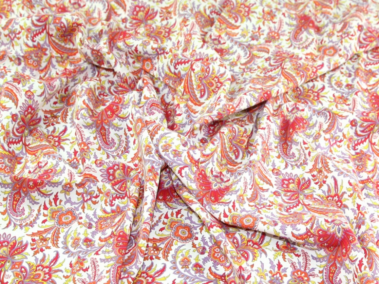 Cotton Lawn Fabric Red