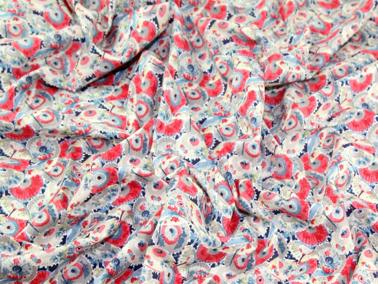 Cotton Lawn Fabric Raspberry
