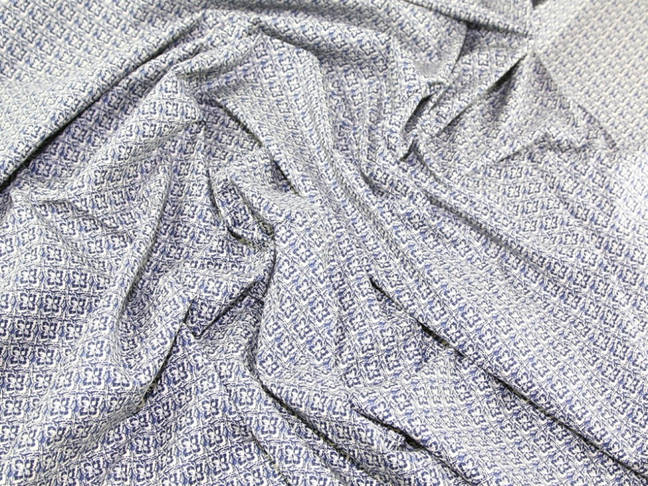 Cotton Lawn Fabric Denim Blue