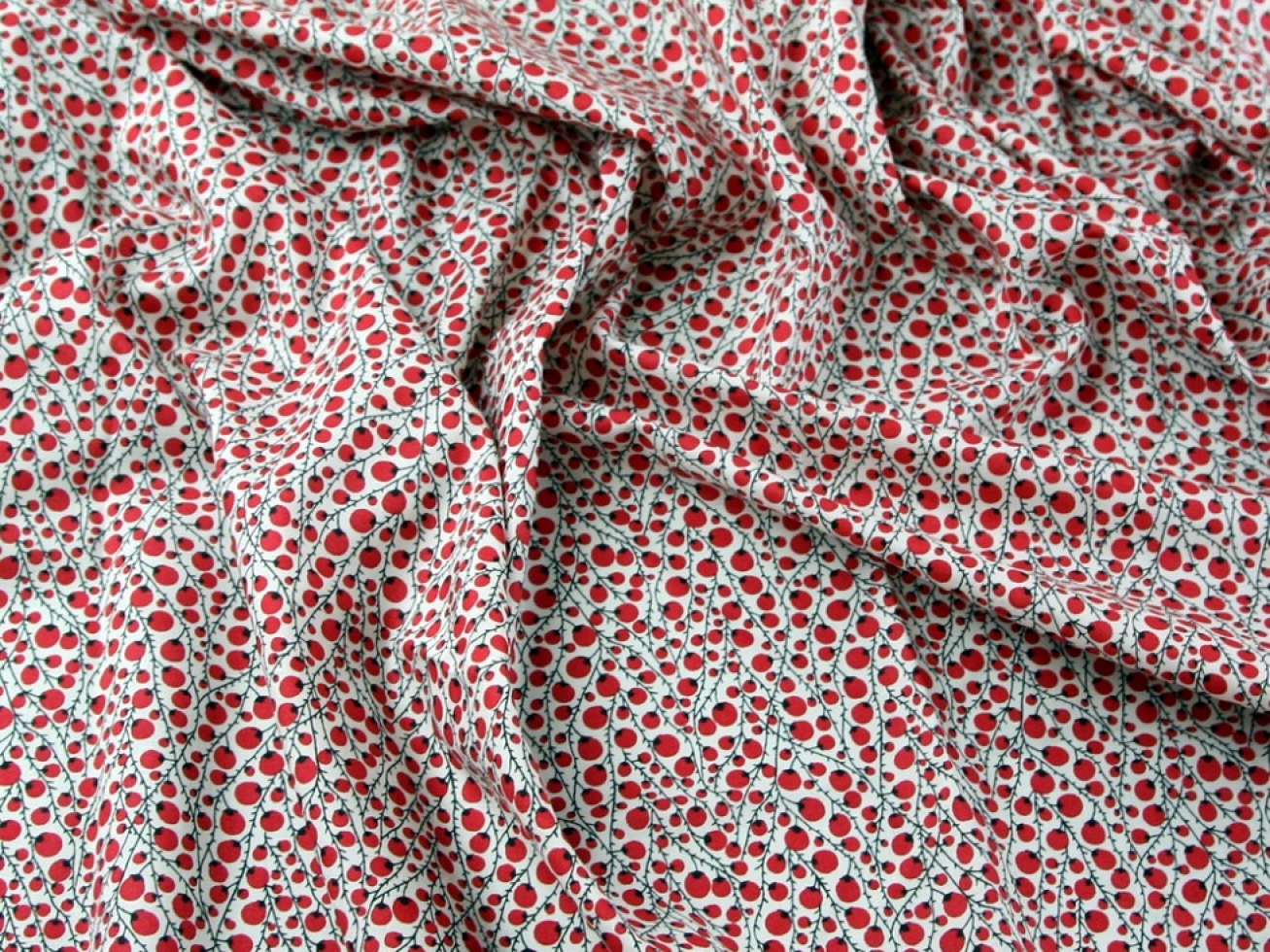 Cotton Lawn Fabric Red