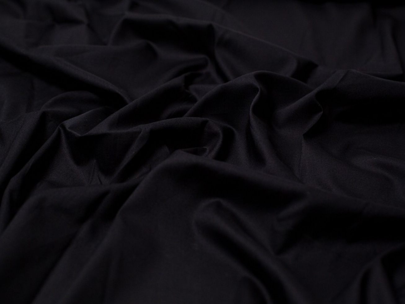 Minerva Core Range Supima Smooth Cotton Lawn Fabric Black