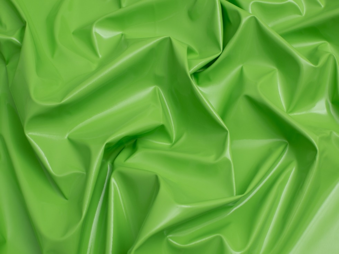 Minerva Core Range Glossy PVC Vinyl Fabric Lime Green