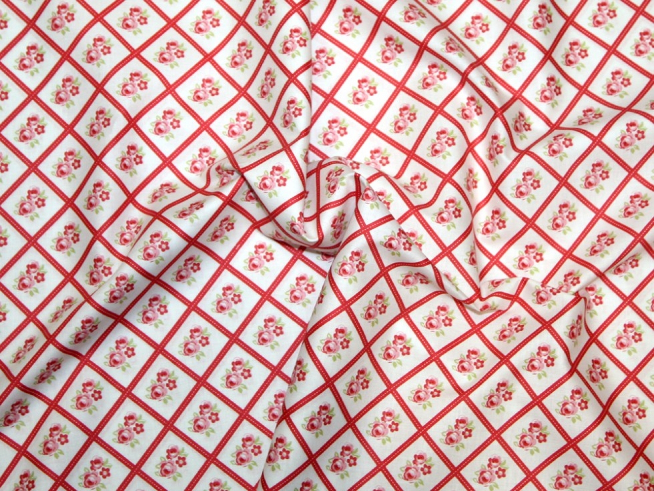 Free Spirit 100% Cotton Poplin Fabric Red