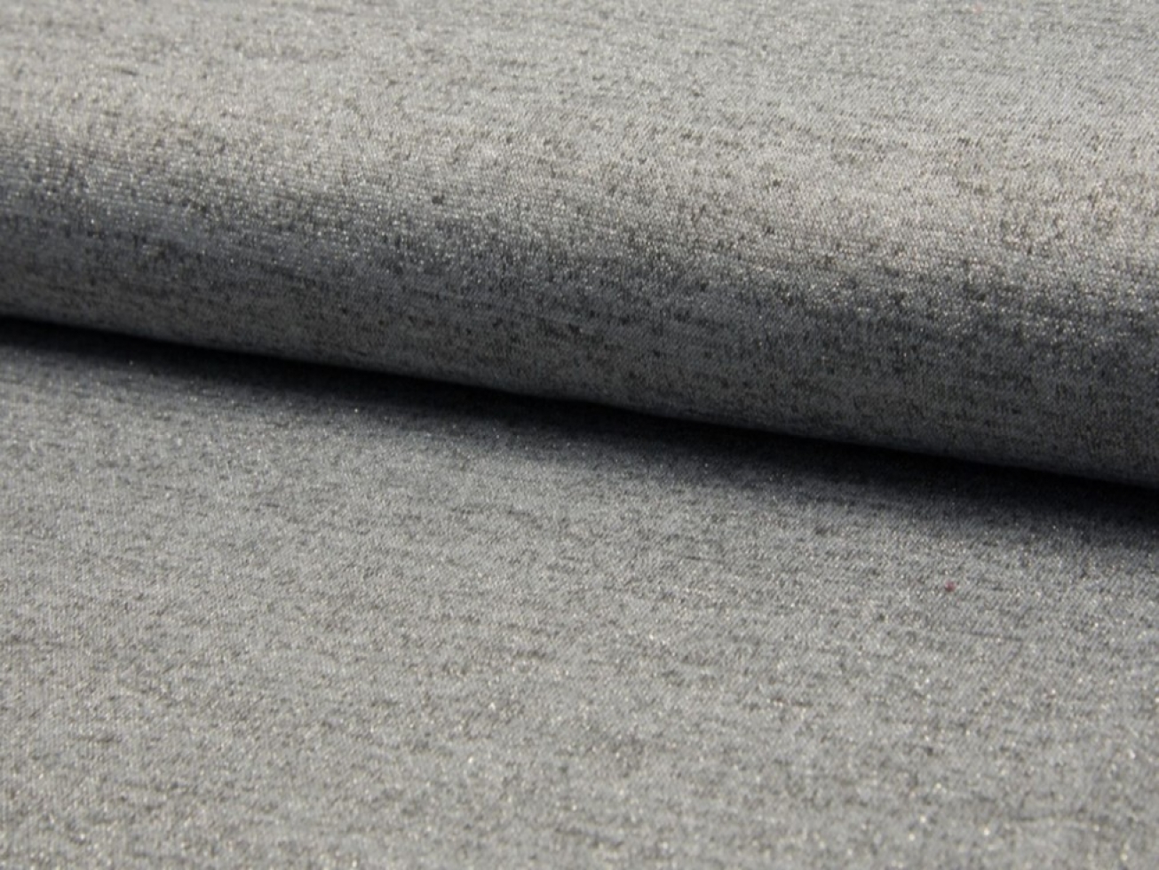 Lurex Sweater Knit Stretch Fabric Grey