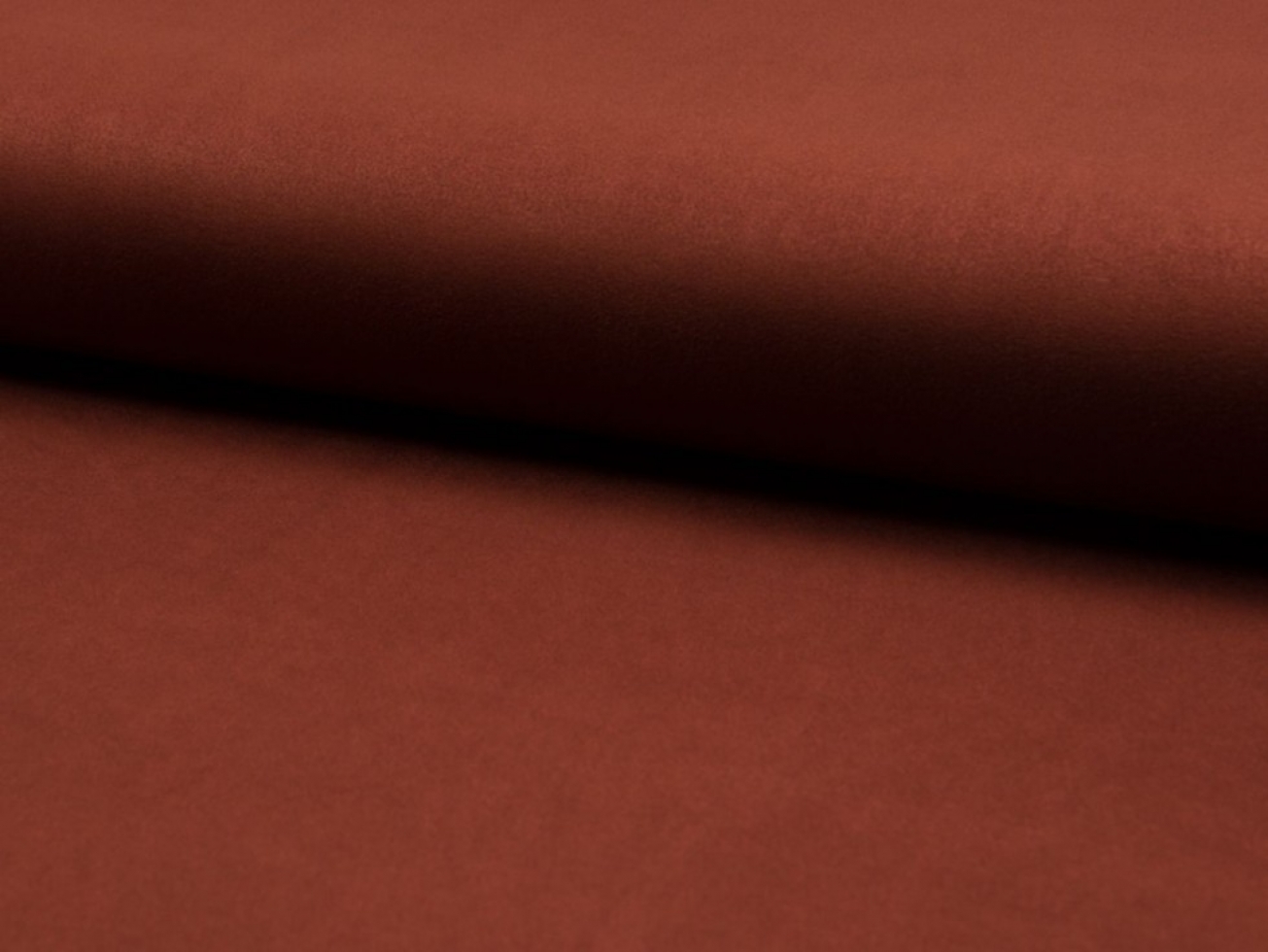 Suede Scuba Stretch Knit Fabric Rust