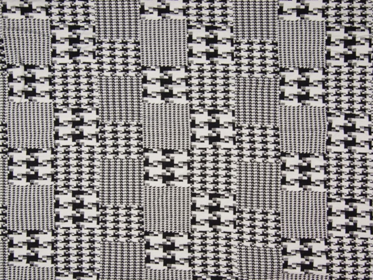 Jacquard Stretch Knit Fabric Black & White