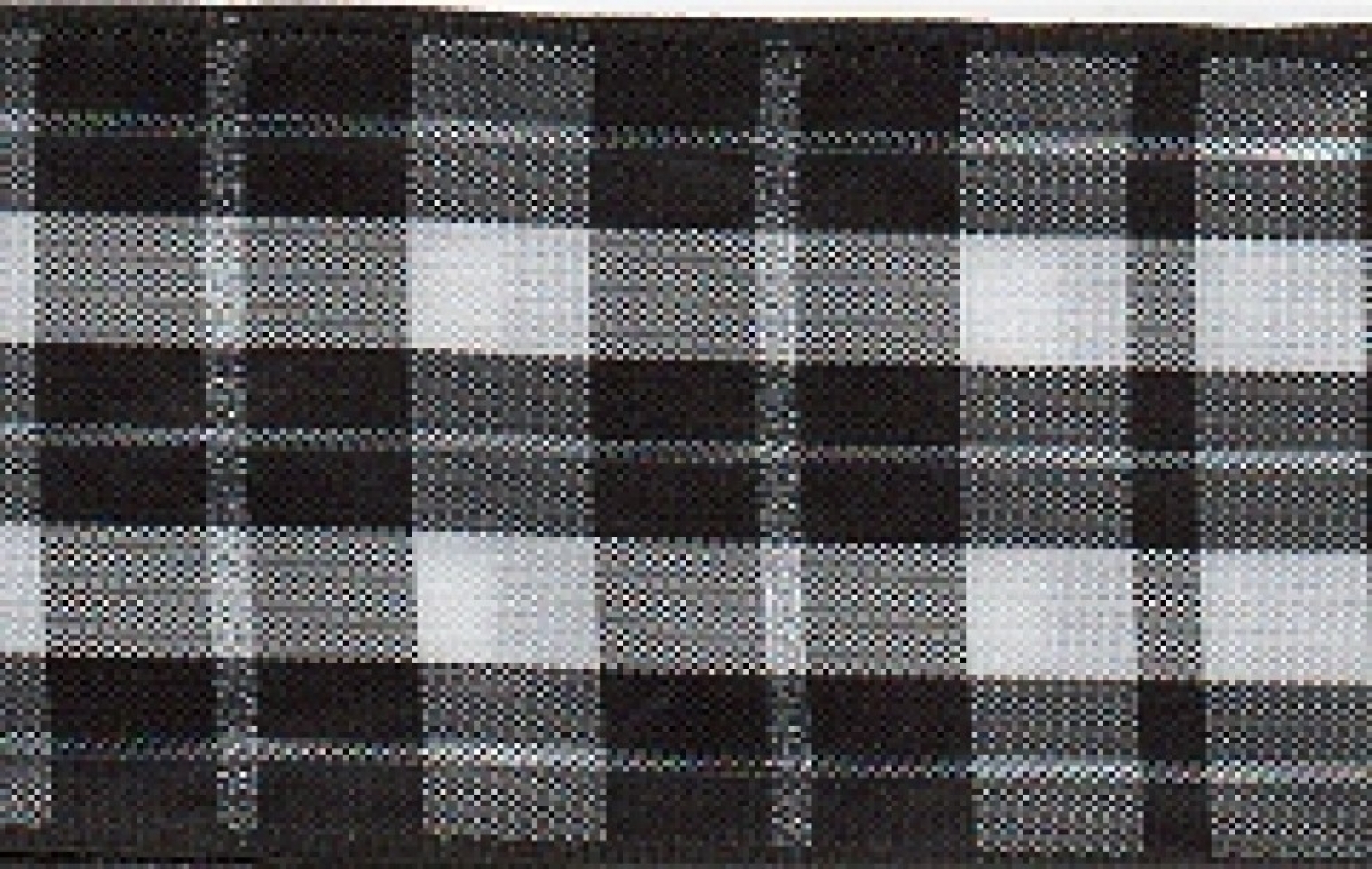 Berisfords Beaumont Tartan Ribbon 1 Black/White