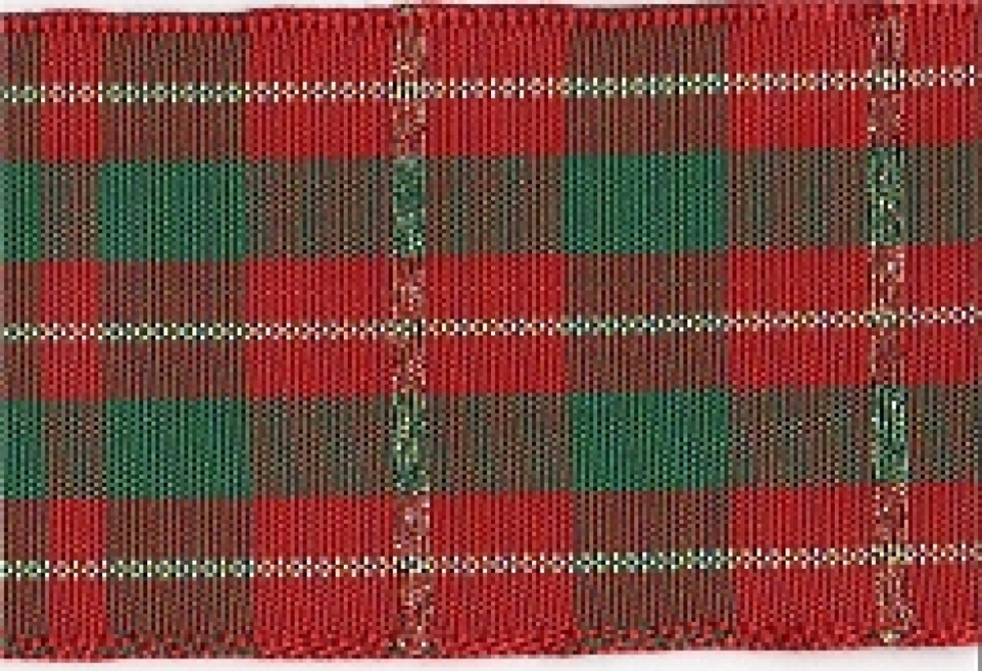Berisfords Beaumont Tartan Ribbon 3 Red/Green