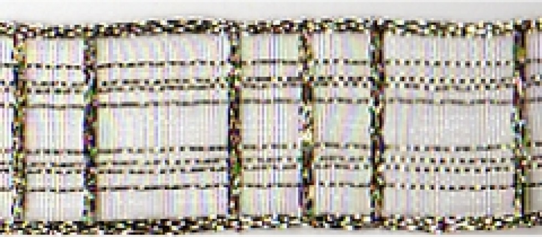 Berisfords Metallic Check Ribbon 200 Gold