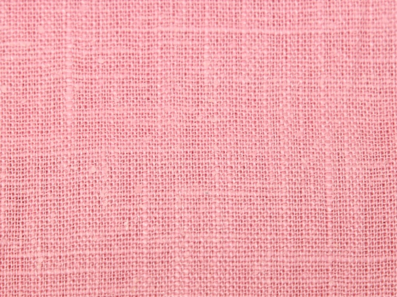 Stof France Coated Cotton Ramie Blend Fabric Pink
