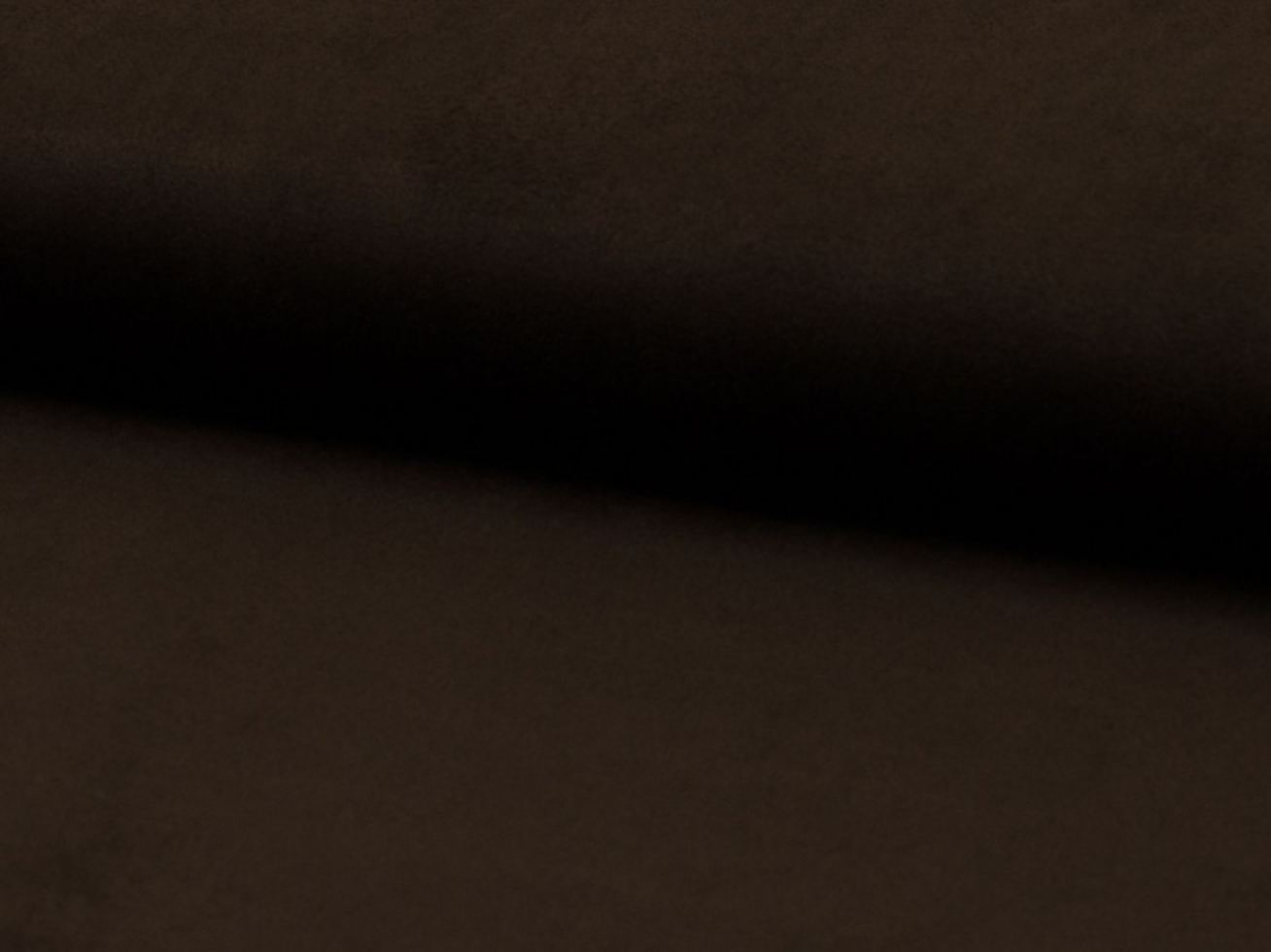 Faux Suede Stretch Knit Fabric Dark Brown