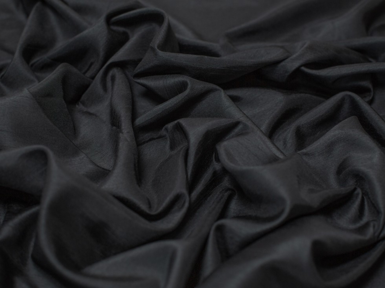 Minerva Core Range Satin Back Dupion Fabric Charcoal Grey