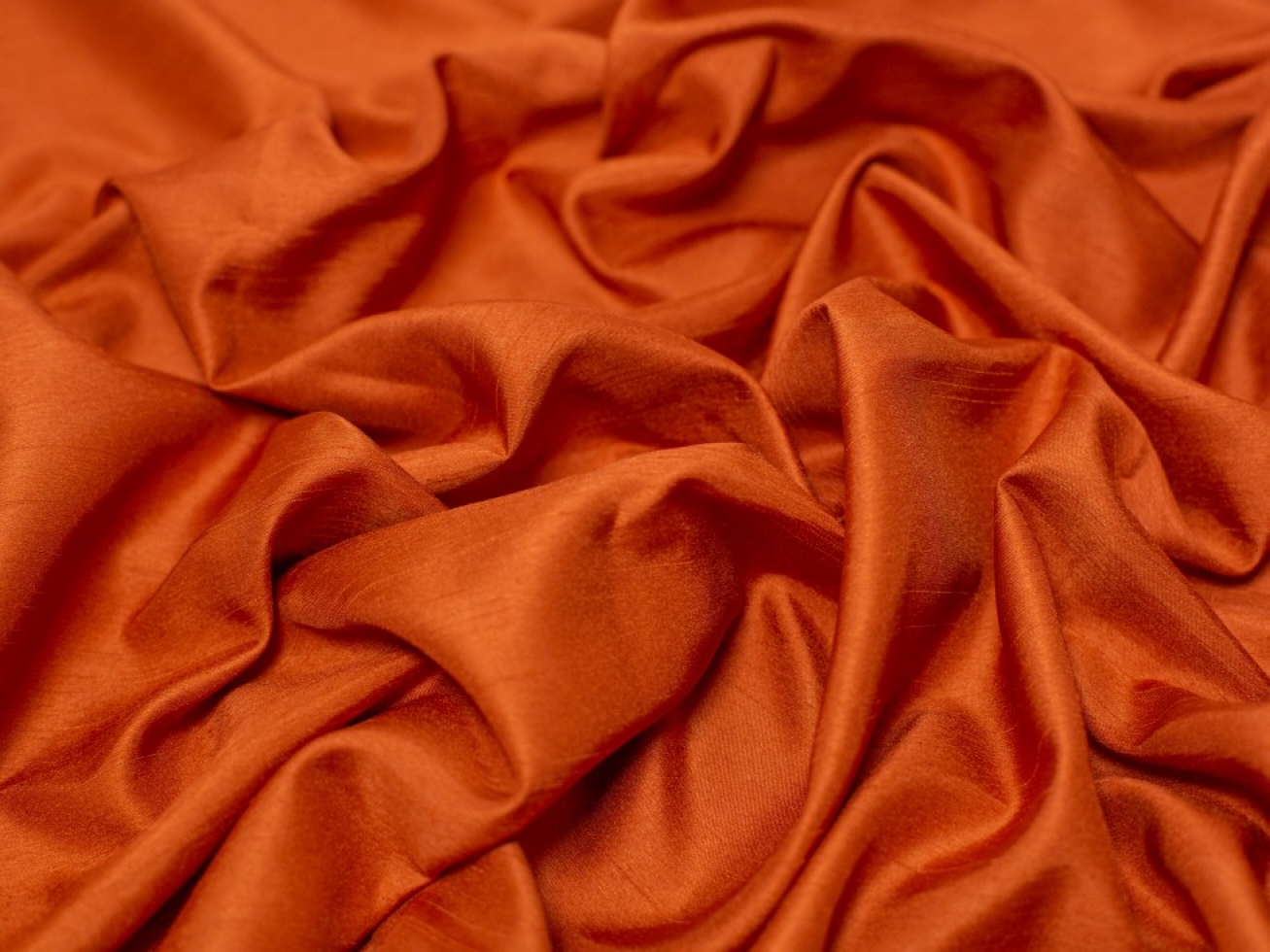 Minerva Core Range Satin Back Dupion Fabric Cinnamon