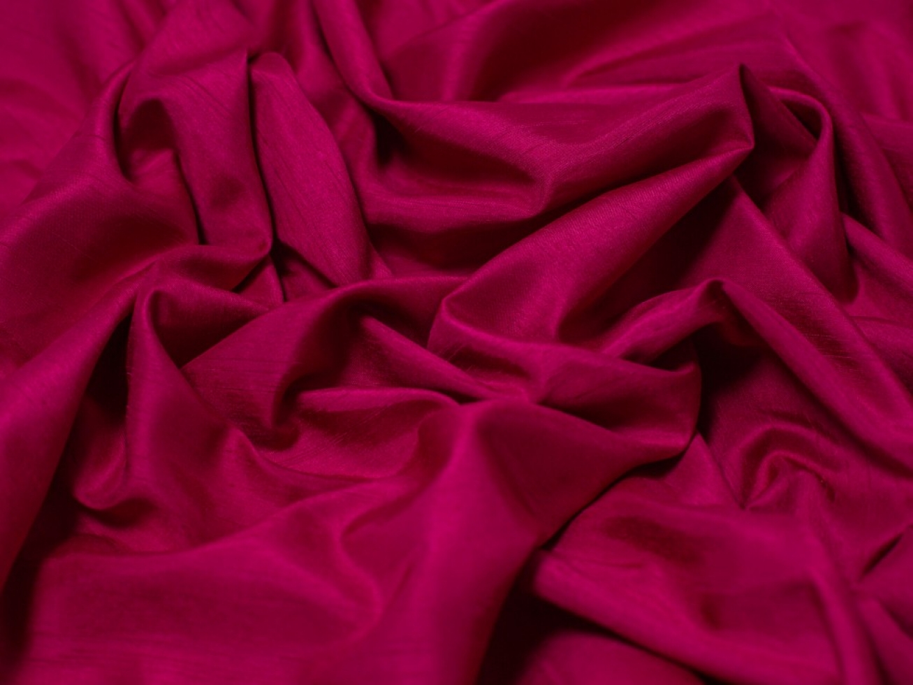 Minerva Core Range Satin Back Dupion Fabric Fuchsia Pink