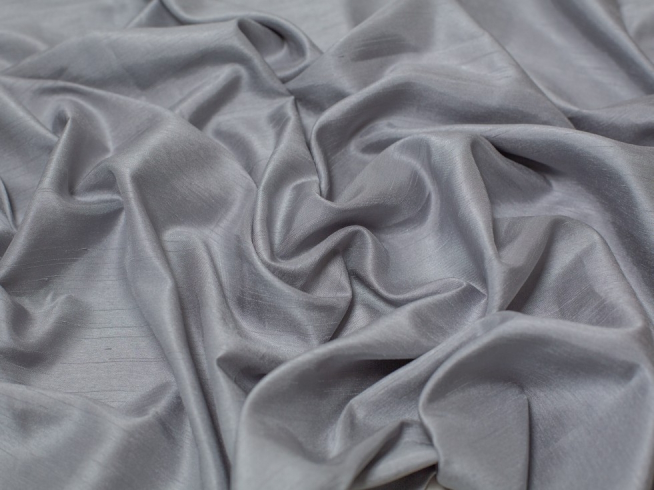 Minerva Core Range Satin Back Dupion Fabric Gunmetal Grey