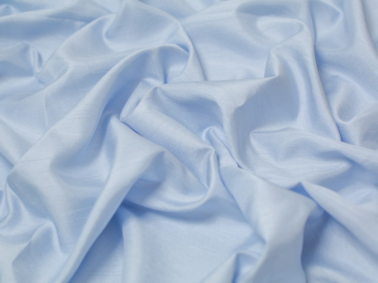 Minerva Core Range Satin Back Dupion Fabric Ice Blue