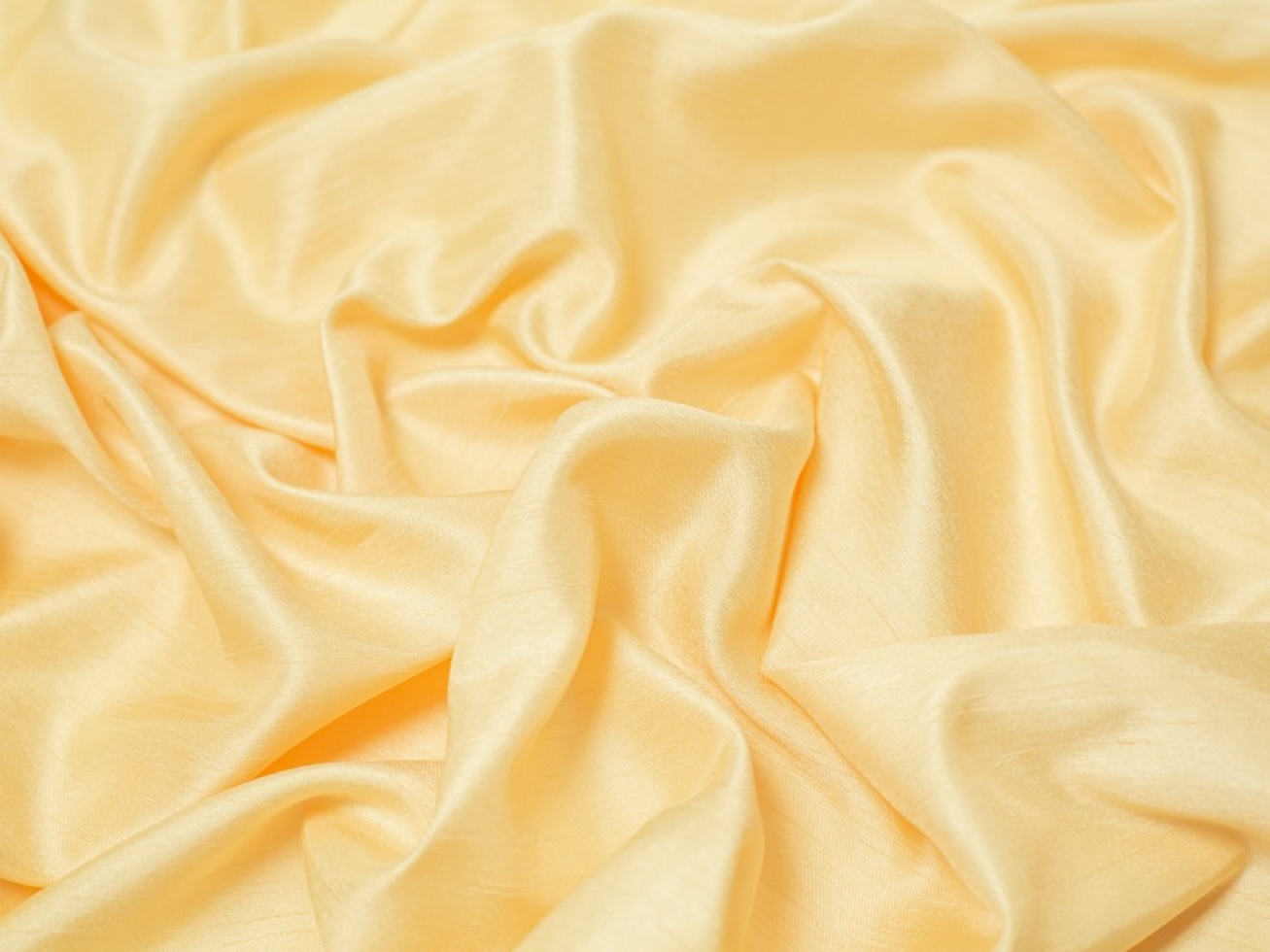 Minerva Core Range Satin Back Dupion Fabric Lemon
