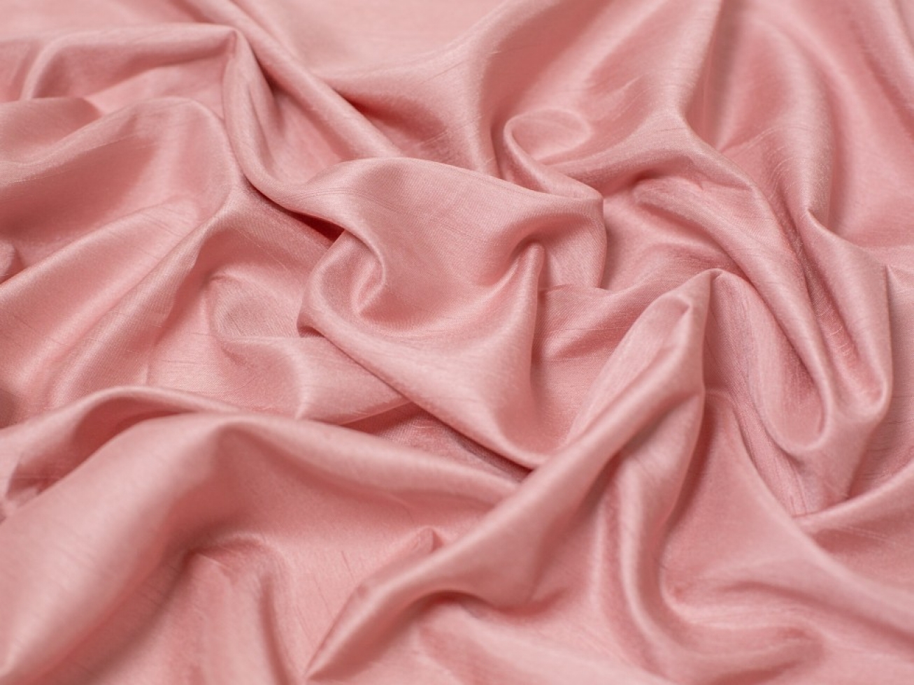 Minerva Core Range Satin Back Dupion Fabric Light Rose