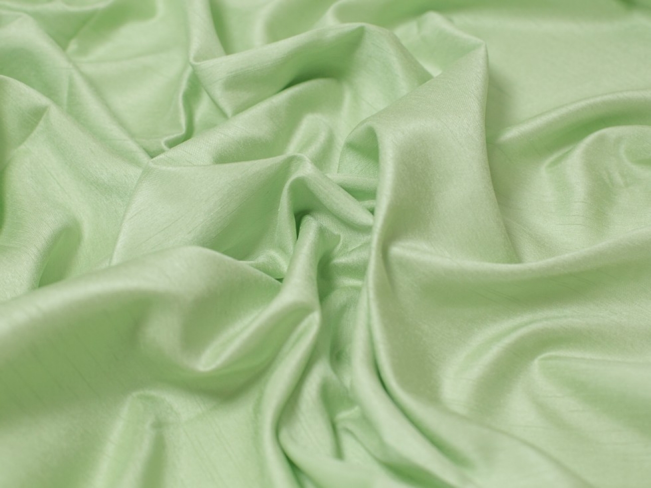 Minerva Core Range Satin Back Dupion Fabric Mint Green
