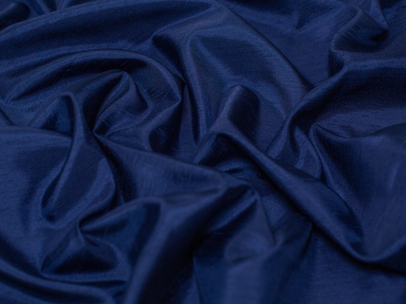 Minerva Core Range Satin Back Dupion Fabric Navy Blue