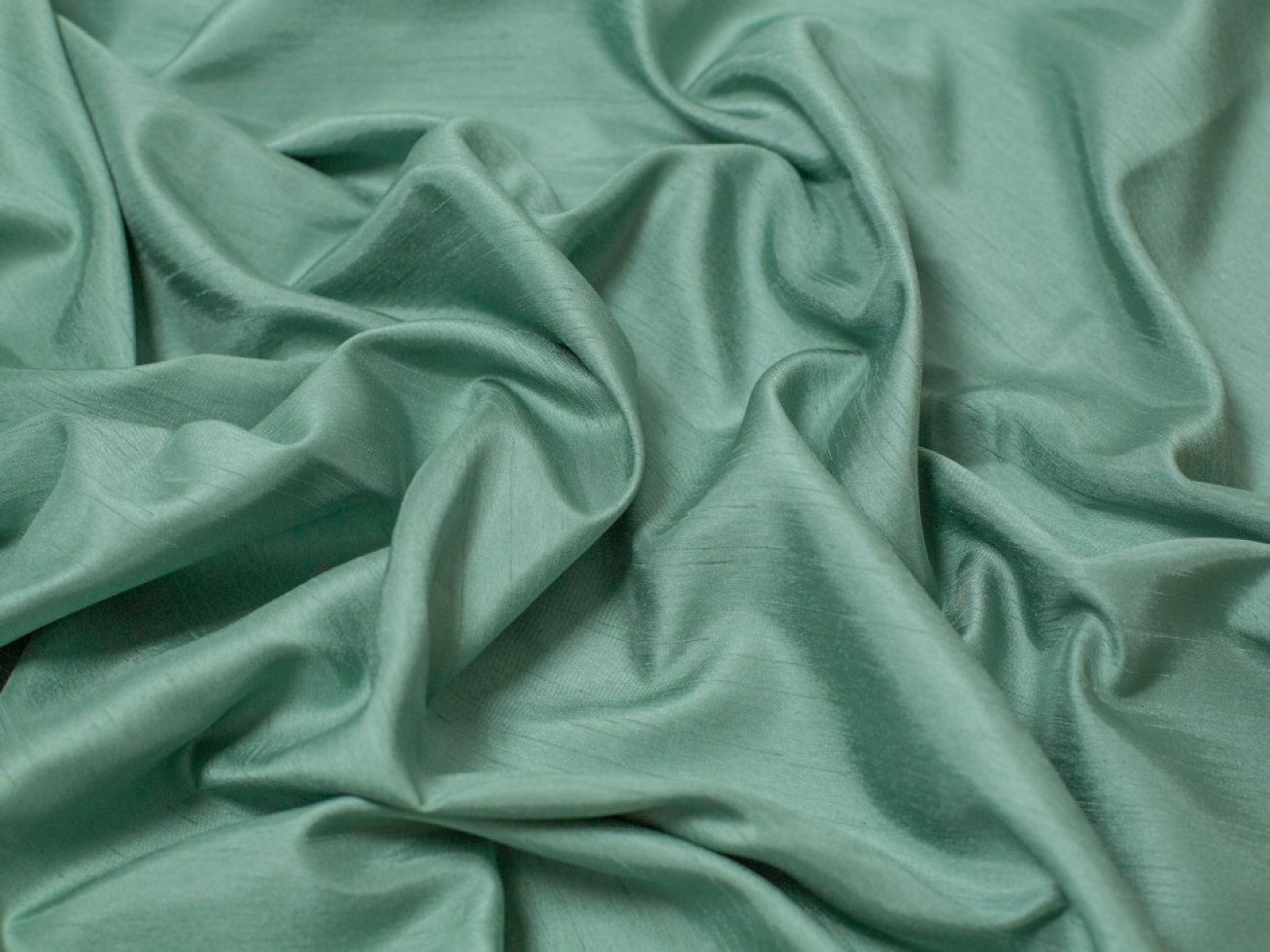 Minerva Core Range Satin Back Dupion Fabric Sage Green