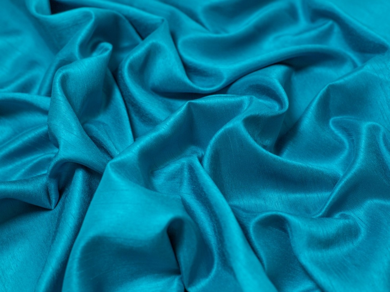 Minerva Core Range Satin Back Dupion Fabric Turquoise