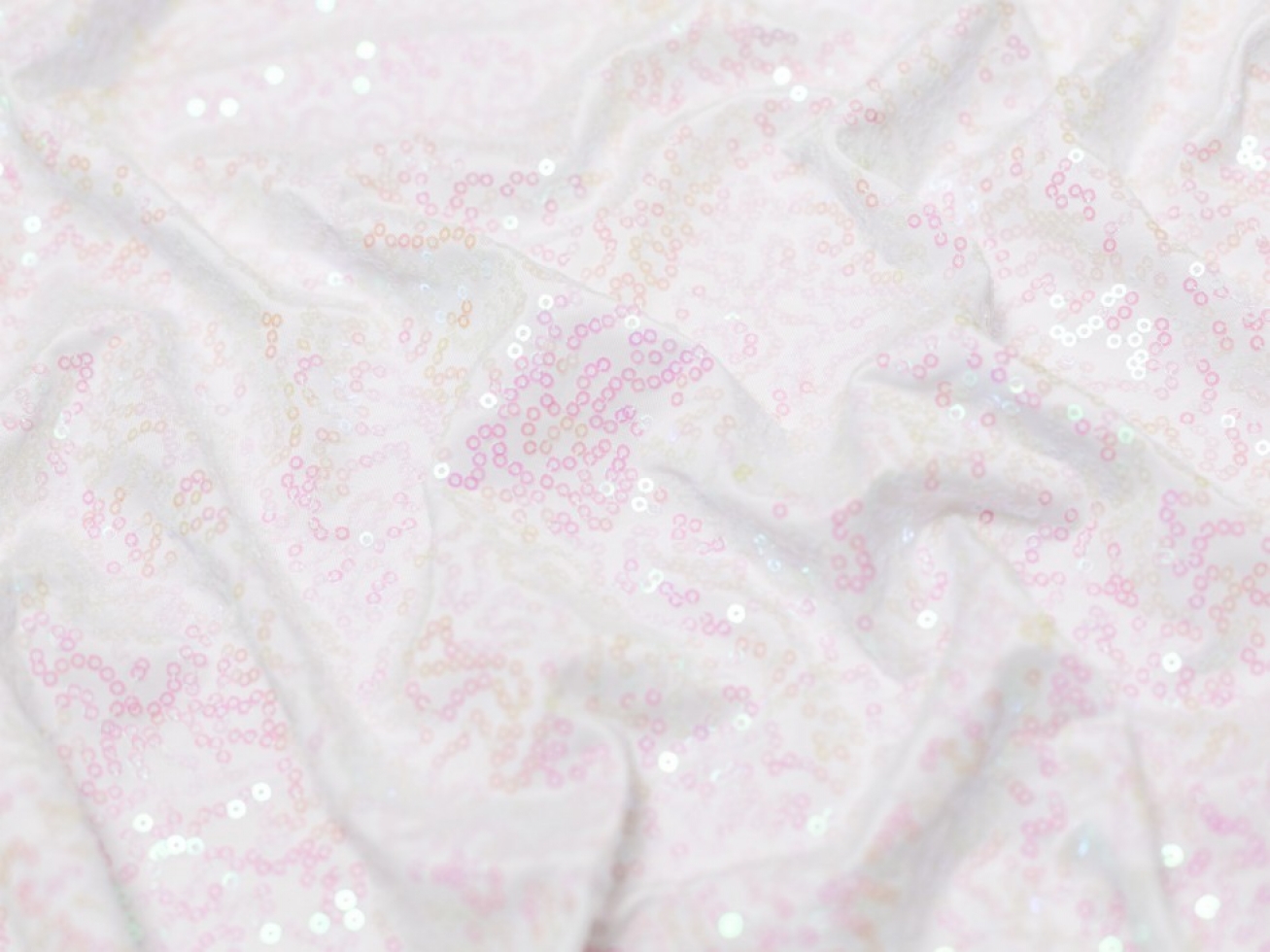 Minerva Core Range Sequin ITY Silky Stretch Knit Fabric White Pearl