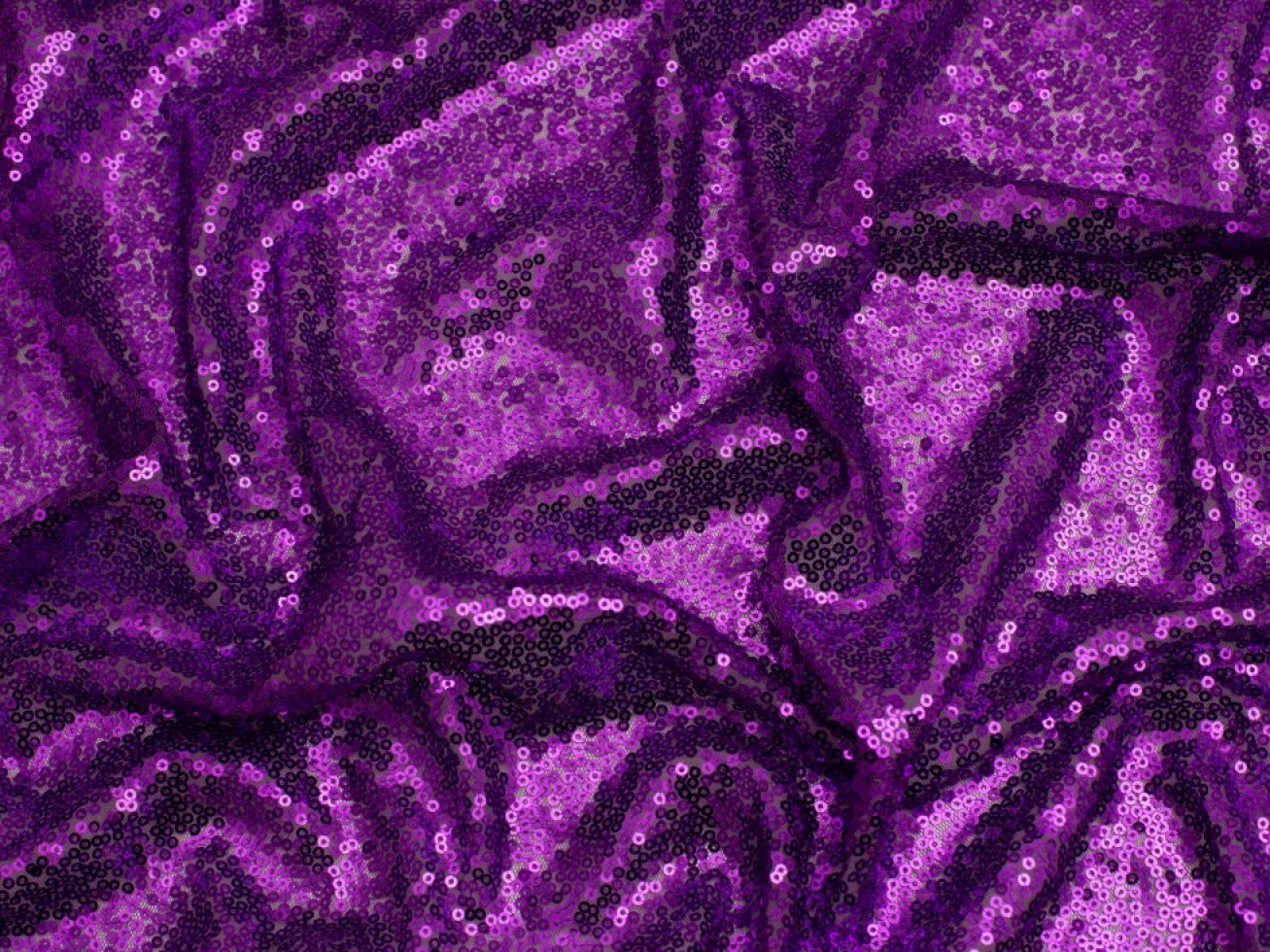 Minerva Core Range Sequin Mesh Fabric Purple