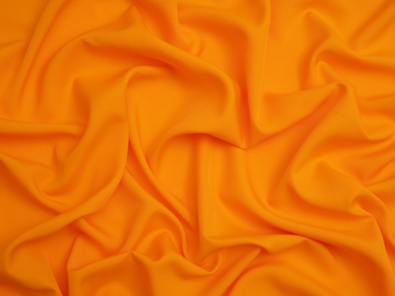 Minerva Core Range Soft Touch Crepe Fabric Bright Orange