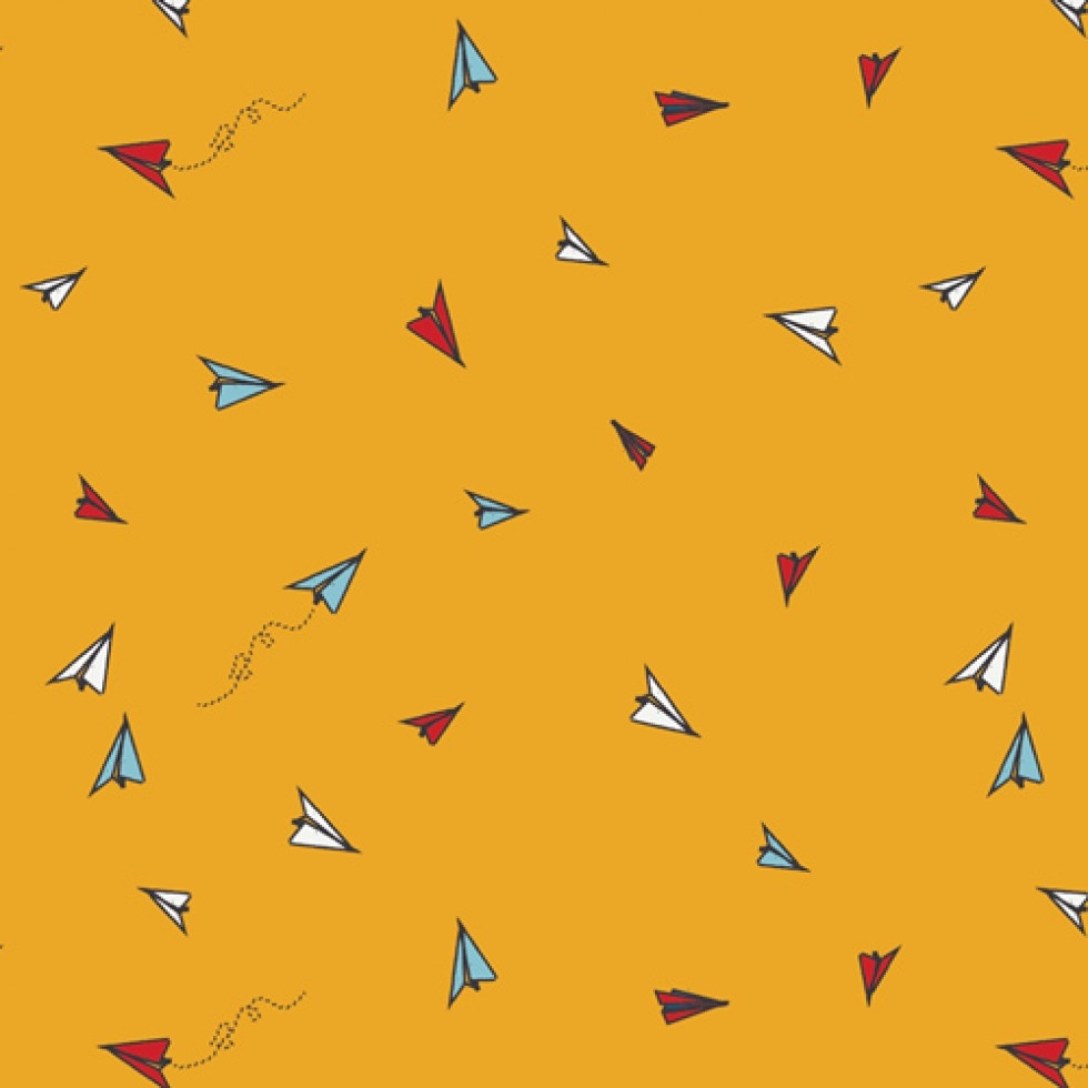 Art Gallery Fabrics Sisu 100% Cotton Poplin Fabric Paper Plane Hopes