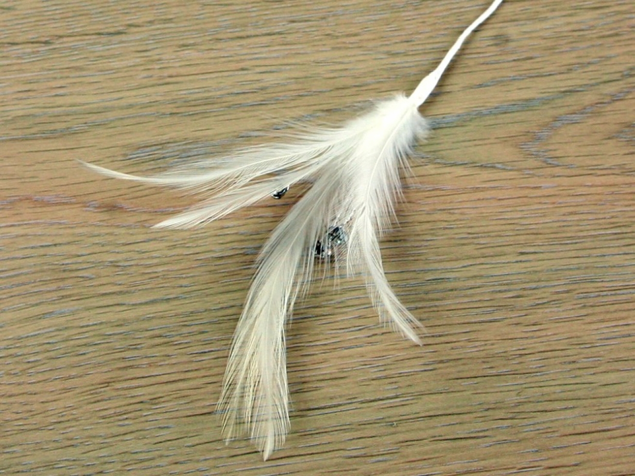 Diamante Feathers Ivory