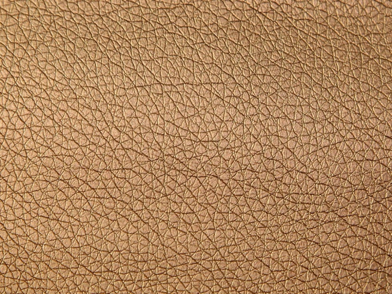 Stof France Heavy Soft Faux Leather Fabric Metallic Brown